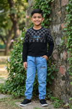 Kids Party Wear Combo: Boys Full Sleeve Shirt with Matching Pants