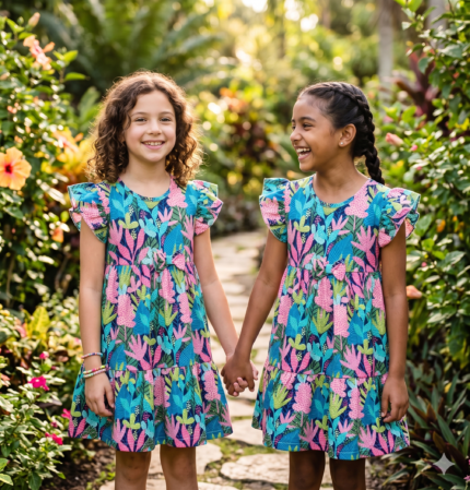 Girls 2 Tier Frock – Stylish & Comfortable Dress for Kids